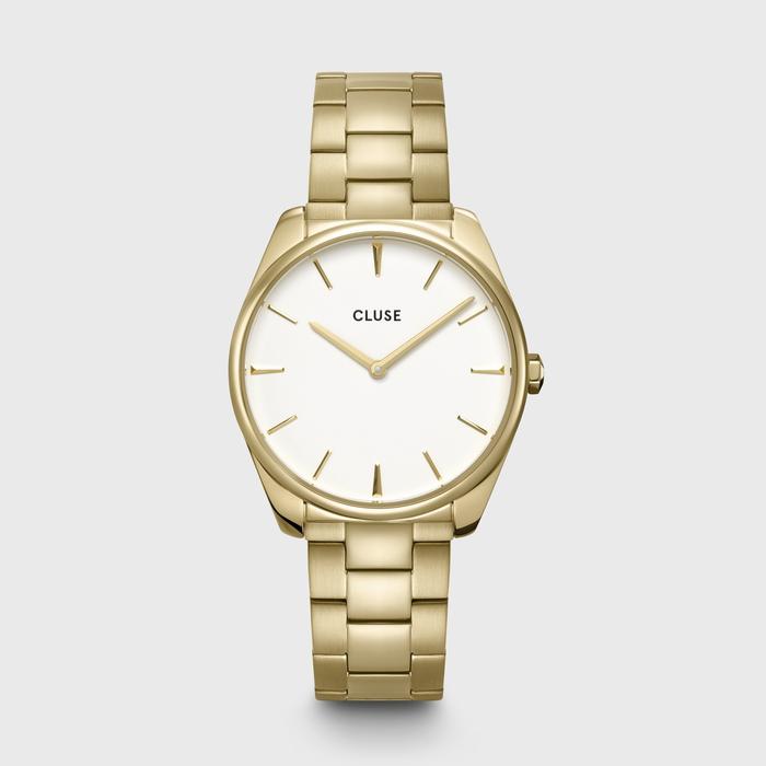 CLUSE Féroce Steel White, Gold Colour 36 mm - CW0101212005
